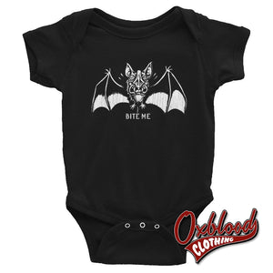 Baby Bite Me Vampire Bat Infant Bodysuit 6M Youths