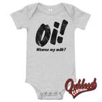 Cargar imagen en el visor de la galería, Baby Oi! Onesie - Street Punk Skinhead Clothes Athletic Heather / 3-6M
