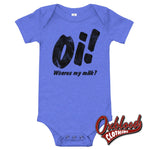 Load image into Gallery viewer, Baby Oi! Onesie - Street Punk Skinhead Clothes Heather Columbia Blue / 3-6M
