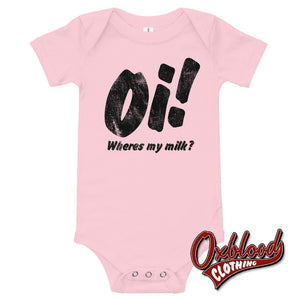 Baby Oi! Onesie - Street Punk Skinhead Clothes Pink / 3-6M