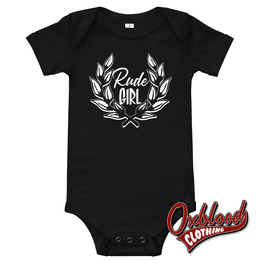 Baby Rude Girl Onesie - Girls Alternative Clothes Uk Sizes Black / 3-6M