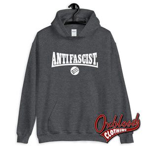 Black Anti-Facist Sweater - Three Arrows Hoodie Dark Heather / S Sweatshirts