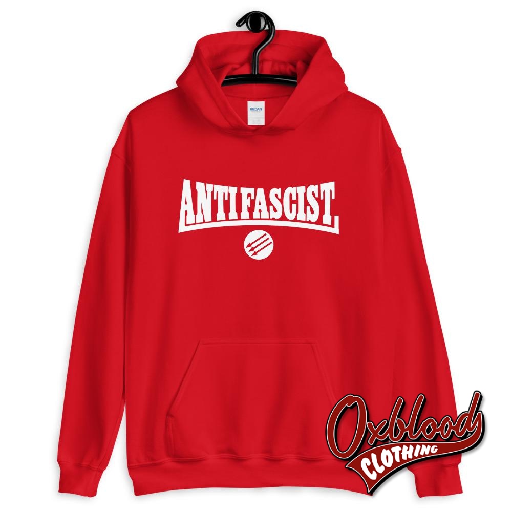 Black Anti-Facist Sweater - Three Arrows Hoodie Red / S Sweatshirts
