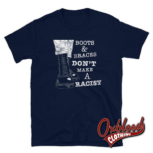Black Boots & Braces Shirt - Skinhead Clothing Anti-Racist Skins Navy / S