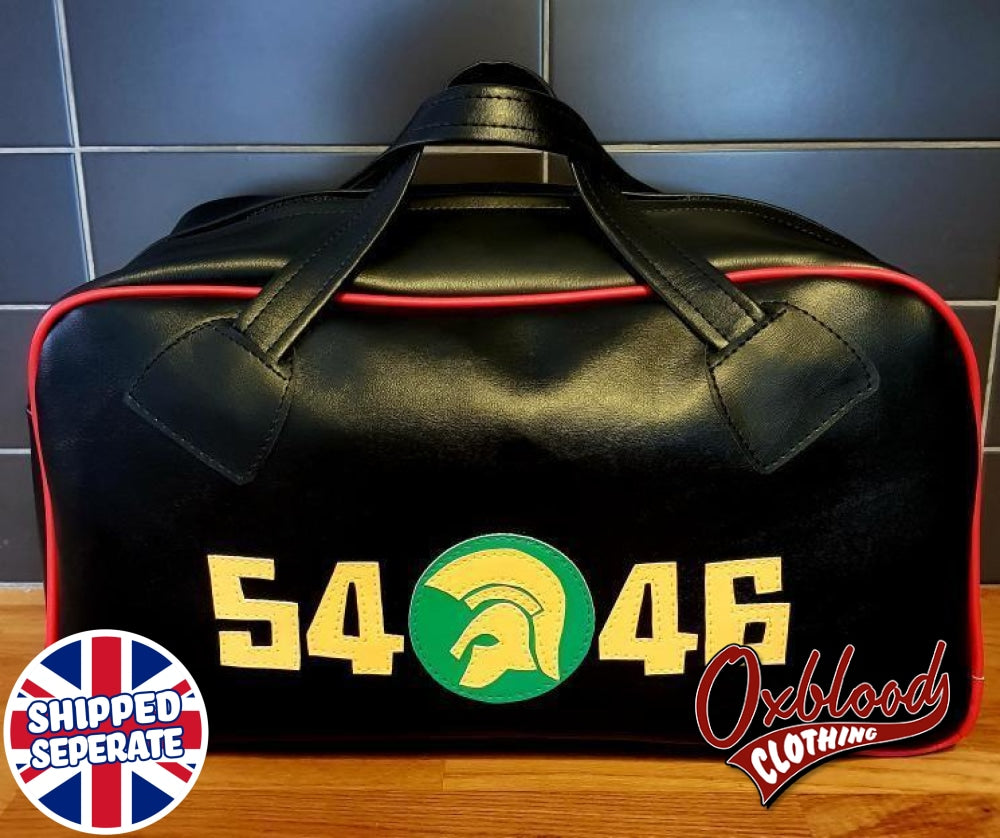 Black Yellow & Red 54-46 Trojan Reggae Holdall Style Gym Bag - Hand-Stitched Football Casuals