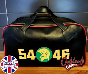 Black Yellow & Red 54-46 Trojan Reggae Holdall Style Gym Bag - Hand-Stitched Football Casuals