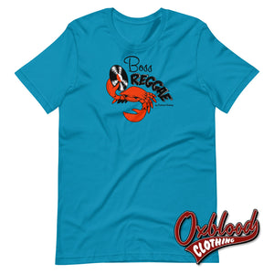 Boss Reggae T-Shirt - Crab Records Shirt Or Trojan Tee Aqua / S