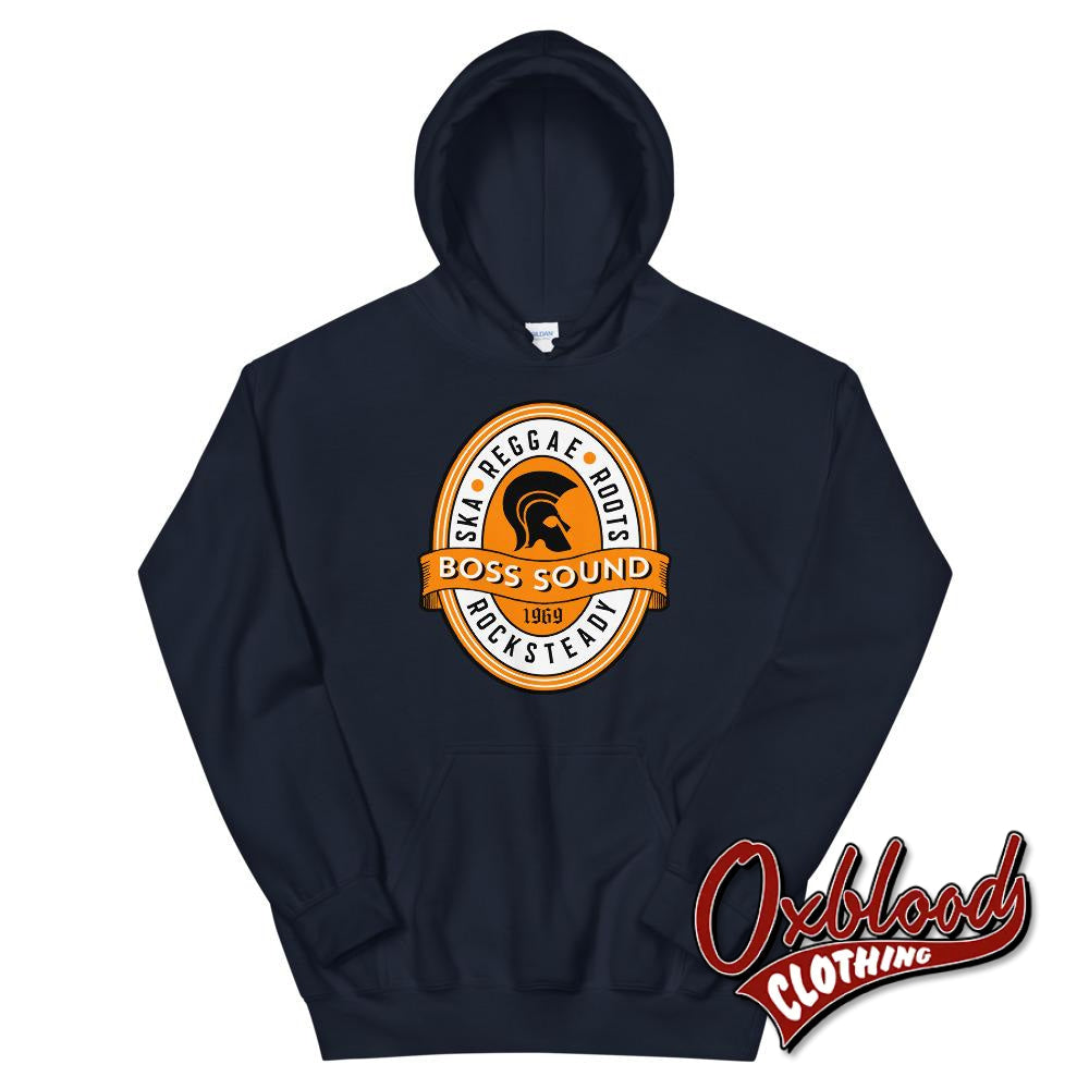 Boss Sound Hoodie - Ska Reggae Roots And Rocksteady Navy / S