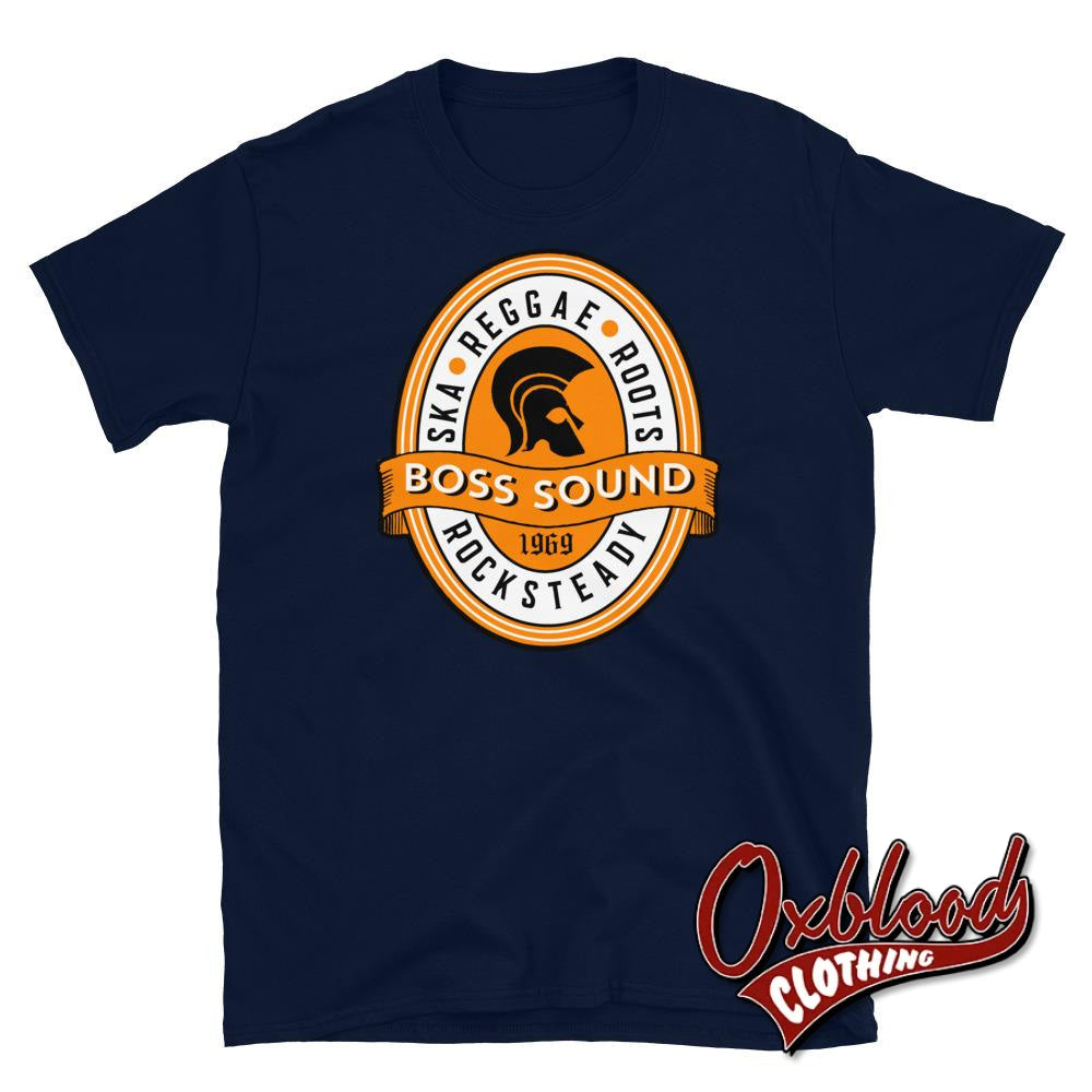 Boss Sound T-Shirt - Ska Reggae Roots And Rocksteady Navy / S Shirts