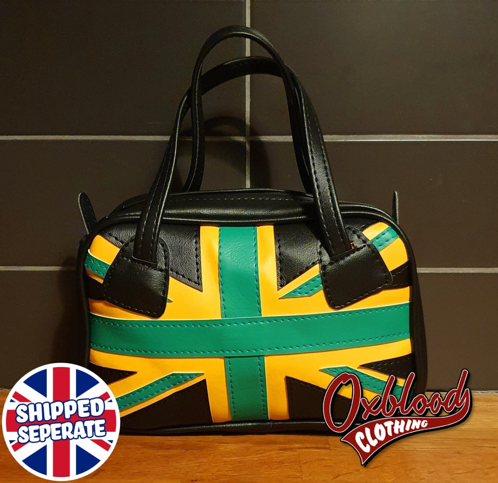 British Jamaican Flag Reggae Girl Handbag - Gwenda Style Hand-Stitched Skinbyrd Bag