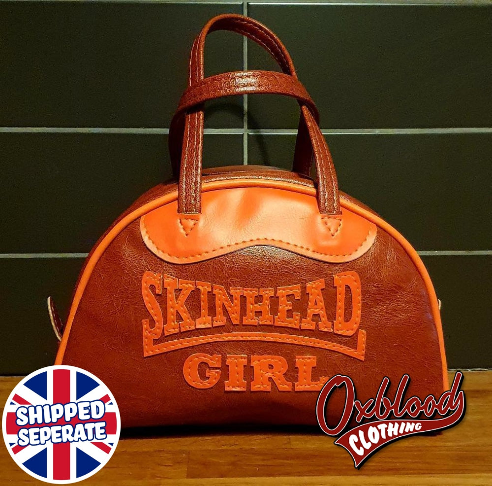 Burnt Orange Skinhead Girl Handbag - Aly Style Hand-Stitched Reggae Bag