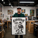 Load image into Gallery viewer, "Ahhh! F*ck You!" Punk Music Wall Art | Operation Ivy Gifts, Vintage Punk Poster &amp; Collage Art Print
