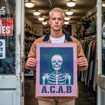 Load image into Gallery viewer, "Pig Cop A.C.A.B" Skull Political Punk Poster – Skater Punk Artwork | Defund the Police 1312 Print
