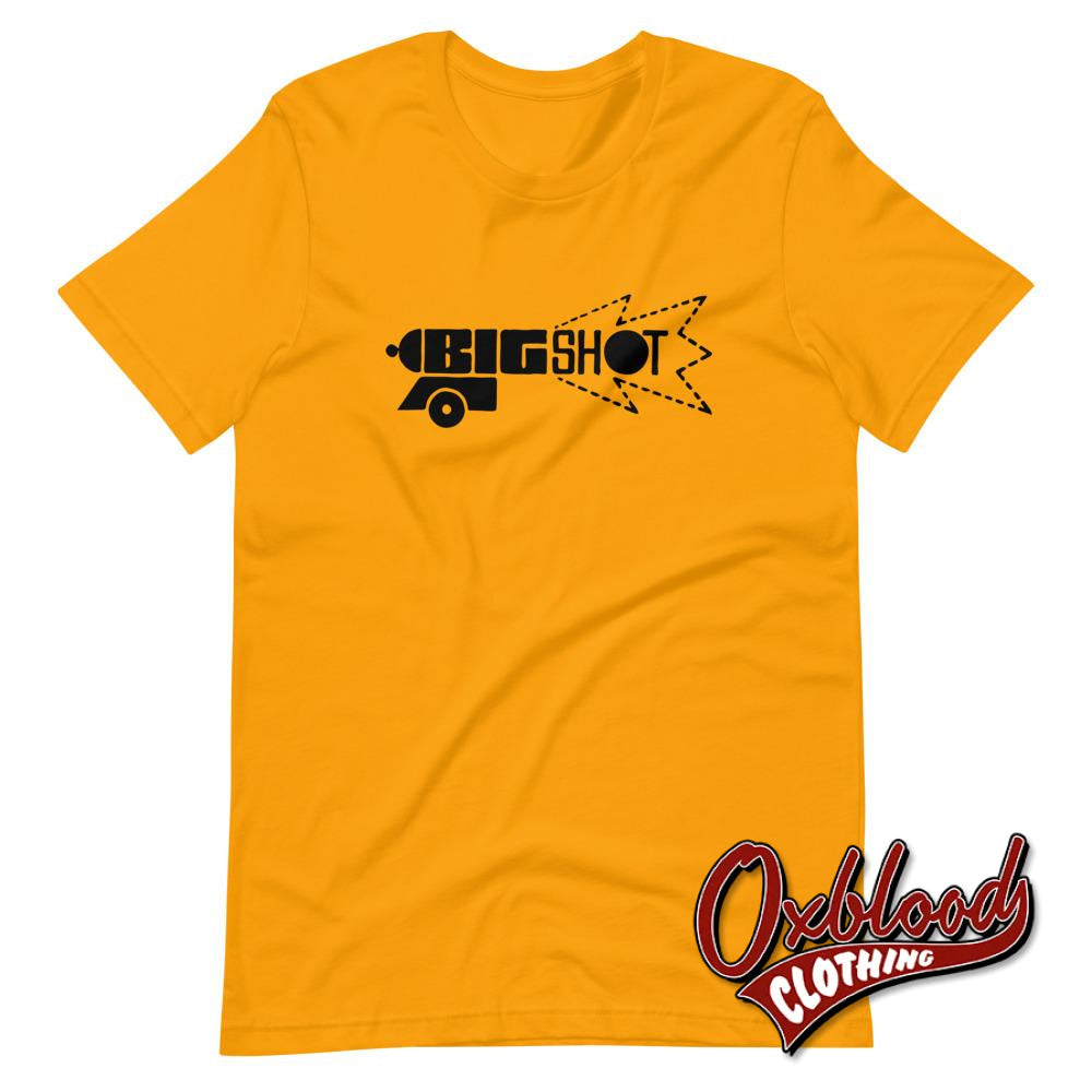 Colour Big Shot Records T-Shirt - Reggae/ska Record Label Duke Reid Trojan Gold / S