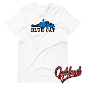 Colour Blue Cat Records T-Shirt - Reggae/ska Record Label Trojan White / Xs T-Shirts
