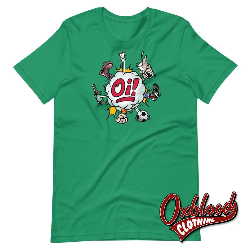 Coloured Oi! T-Shirt - Football Fighting Drinking & Boots By Duck Plunkett Kelly / Xs