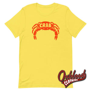 Crab Records T-Shirt - Retro Reggae Clothing Uk Style Yellow / S