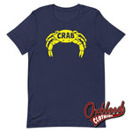 Lade das Bild in den Galerie-Viewer, Crab Records T-Shirt - Retro Ska Clothing Uk Style Yellow Print Navy / Xs
