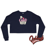 Load image into Gallery viewer, Crop Hey Cuntmuffin Sweatshirt Navy / S
