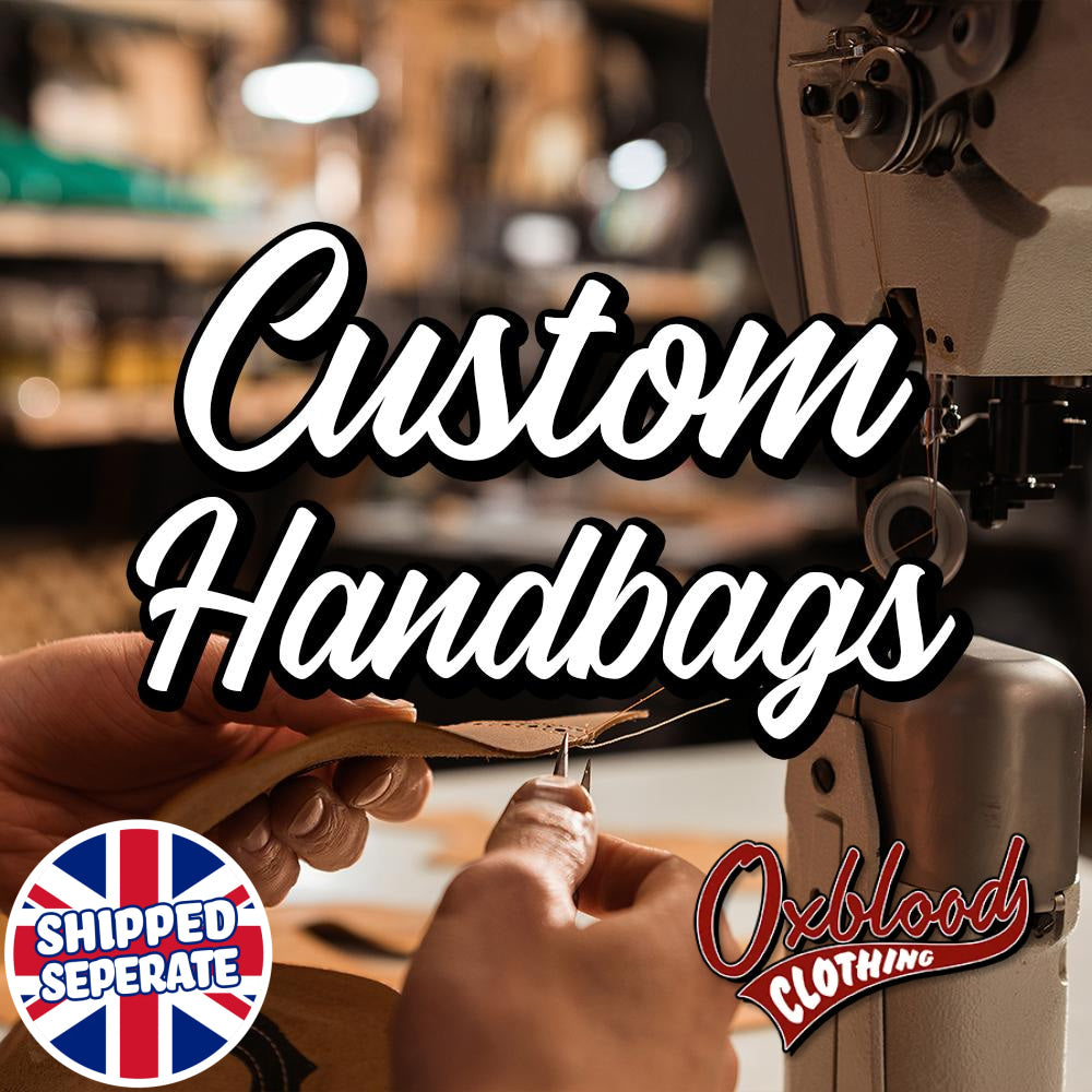 Custom Hand-Made Unique Handbag - Vinyl Hand-Stitched Bag