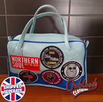 Load image into Gallery viewer, Custom Hand-Made Unique Handbag - Vinyl Hand-Stitched Bag
