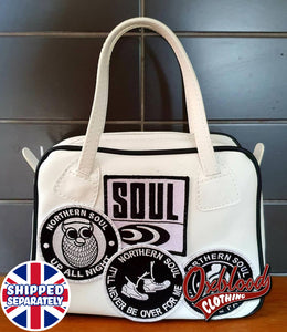 Custom Hand-Made Unique Handbag - Vinyl Hand-Stitched Bag