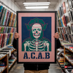 Load image into Gallery viewer, "Pig Cop A.C.A.B" Skull Political Punk Poster – Skater Punk Artwork | Defund the Police 1312 Print
