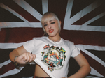 Cargar imagen en el visor de la galería, Women’s HMT Windrush Crop Top - British Jamaican Flags - Windrush Generation Tee - Trojan Skinhead Reggae Clothing
