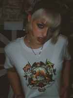 Cargar imagen en el visor de la galería, Women’s HMT Windrush Crop Top - British Jamaican Flags - Windrush Generation Tee - Trojan Skinhead Reggae Clothing
