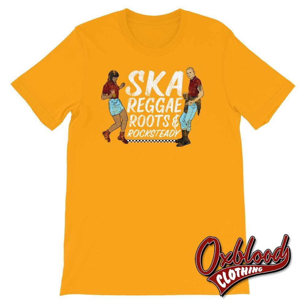 Distressed Ska Reggae Roots & Rocksteady T-Shirt Gold / S Shirts