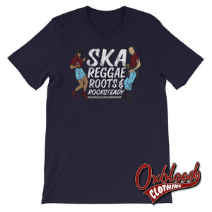 Distressed Ska Reggae Roots & Rocksteady T-Shirt Navy / Xs Shirts