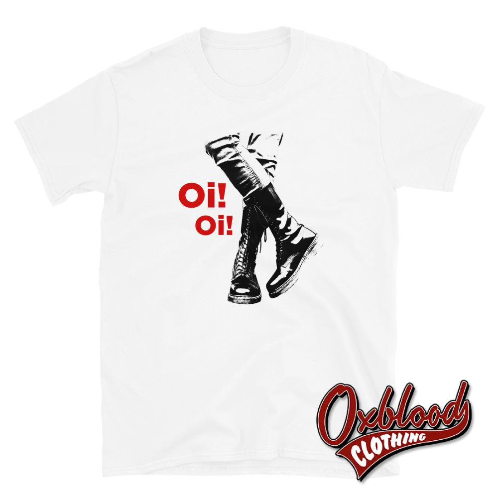 Dm Boots Oi Oi T-Shirt - Streetpunk Clothing White / S