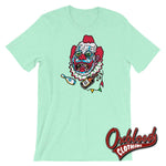 Cargar imagen en el visor de la galería, Drunk Clown Halloween Evil Killer Scary Horror Gift Heather Mint / S Shirts
