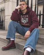 Load image into Gallery viewer, ACAB: All Cats Are Beautiful Hoodie - Oxblood - 1312 Punk Jacket
