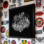 Load image into Gallery viewer, "ACAB Burning Police Car" Political Punk Poster - Defund The Police Art Print - 1312 Poster
