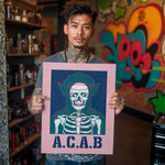 Load image into Gallery viewer, "Pig Cop A.C.A.B" Skull Political Punk Poster – Skater Punk Artwork | Defund the Police 1312 Print
