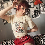Load image into Gallery viewer, Women’s "Keep It Close: Stay Sharp" Crop Top - Skinheads Against Racial Prejudice - SHARP Skinhead
