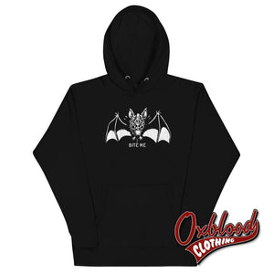 Funny Gothic Bite Me Vampire Bat Hoodie