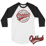 Load image into Gallery viewer, Go Sports Oxblood Clothing 3/4 Sleeve Raglan Shirt White/black / Xs
