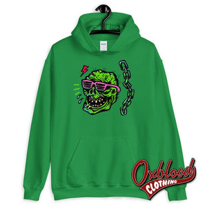 Grunge Punk Goth Clothing: Undead Cool Zombie Hoodie Irish Green / S Sweatshirts