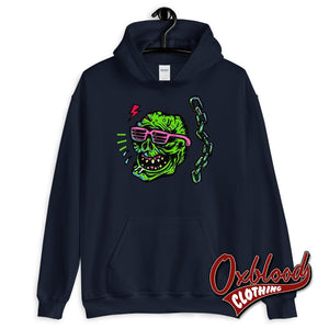Grunge Punk Goth Clothing: Undead Cool Zombie Hoodie Navy / S Sweatshirts