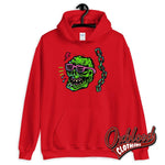 Lade das Bild in den Galerie-Viewer, Grunge Punk Goth Clothing: Undead Cool Zombie Hoodie Red / S Sweatshirts
