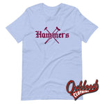Load image into Gallery viewer, Hammers Shirt - West Ham Tee East London Skinhead T-Shirt Heather Blue / S
