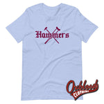 Cargar imagen en el visor de la galería, Hammers Shirt - West Ham Tee East London Skinhead T-Shirt Heather Blue / S
