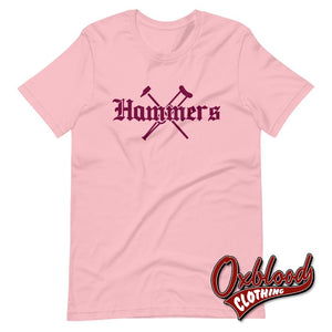 Hammers Shirt - West Ham Tee East London Skinhead T-Shirt Pink / S