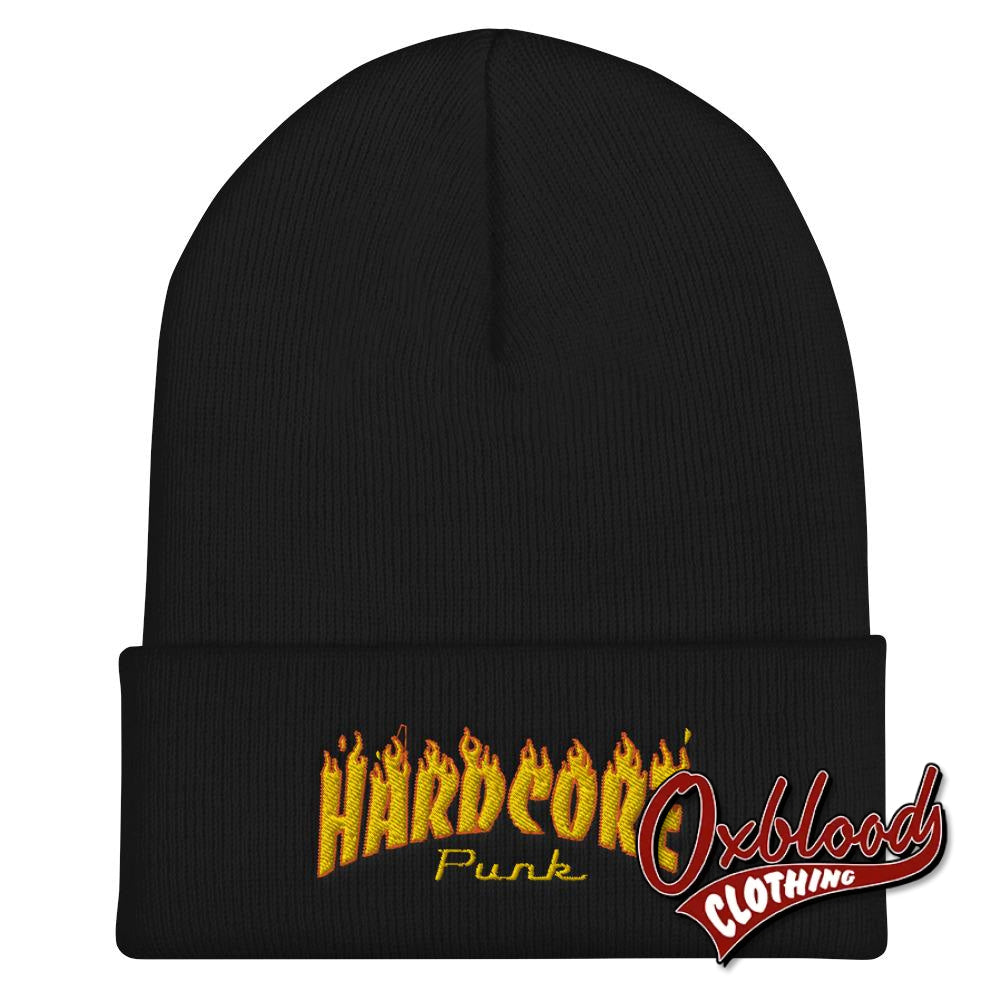 Hardcore Punk Cuffed Beanie Black