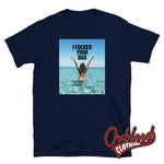 Load image into Gallery viewer, I Fucked Your Dad T-Shirt | Womens Bar Tee Biker Babes Navy / S
