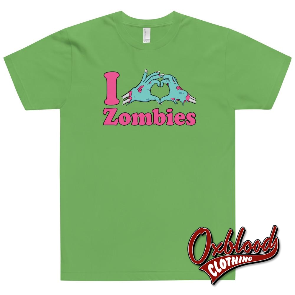 I Heart Zombies T-Shirt - Punk Undead Apparel Grass / Xs Shirts
