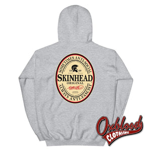 Irish Stout Skinhead: Sometimes Anti-Social Always Anti-Facist Hoodie Sport Grey / S