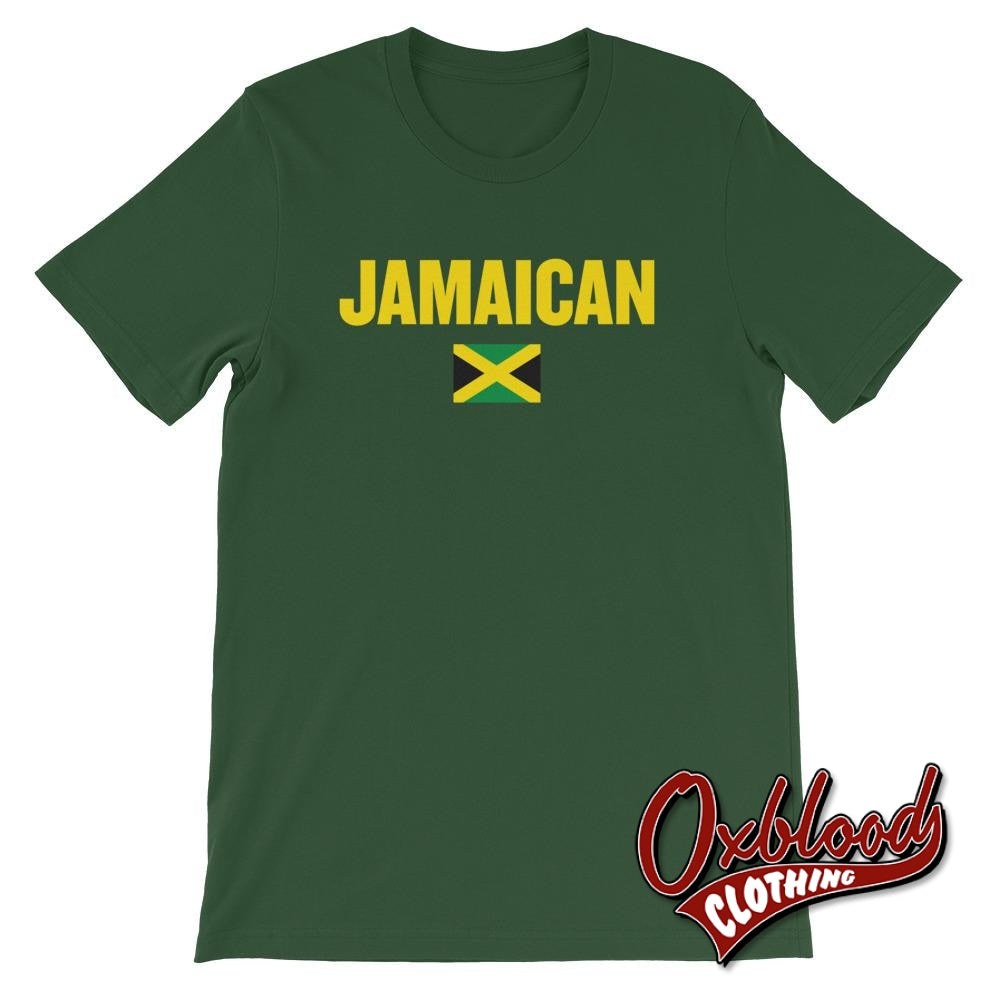 Jamaican Flag T-Shirt - Rasta Reggae Roots Jamaica Gift Clothing Forest / S Shirts